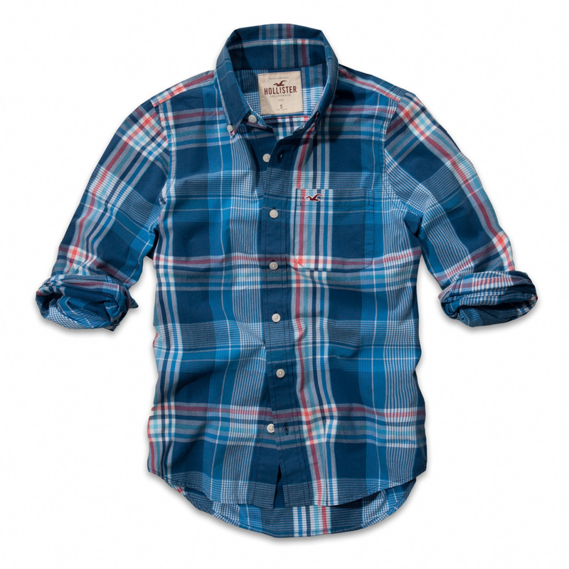 Hollister Hombres Pura Algodón Camisa HCO4536